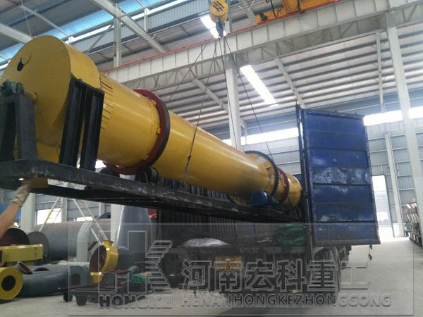 河南商丘的客戶，您采購(gòu)的Ф1200×8m雞糞烘干機(jī)已發(fā)出